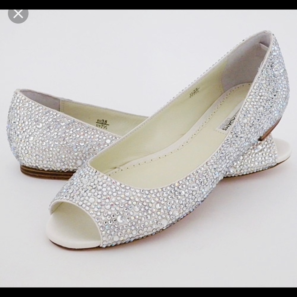 Never worn Benjamin Adams jeweled flats